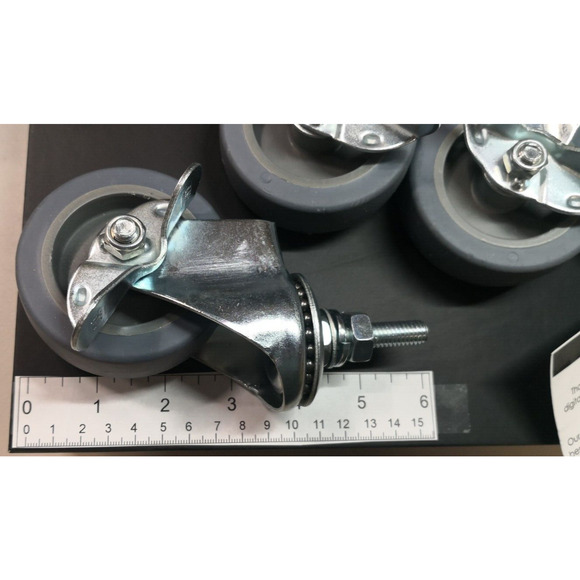 Houseables Caster Wheels, 3” Casters Set of 4 Heavy Duty, Locking Casters, Screw - Picture 10 of 11
